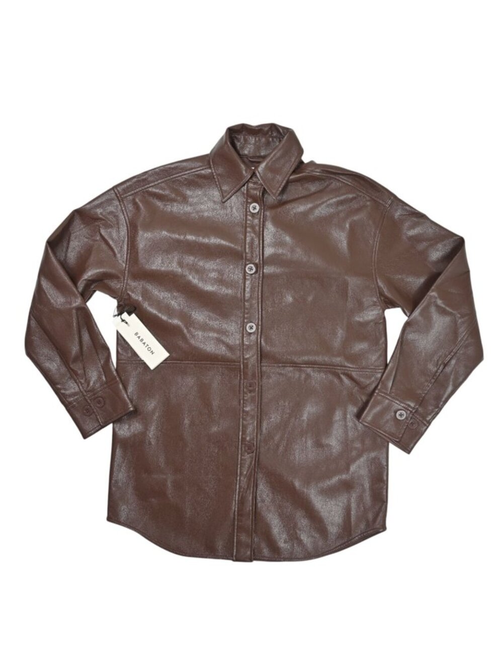 Aritzia Babaton Pelli Shirt in Coffee Bean